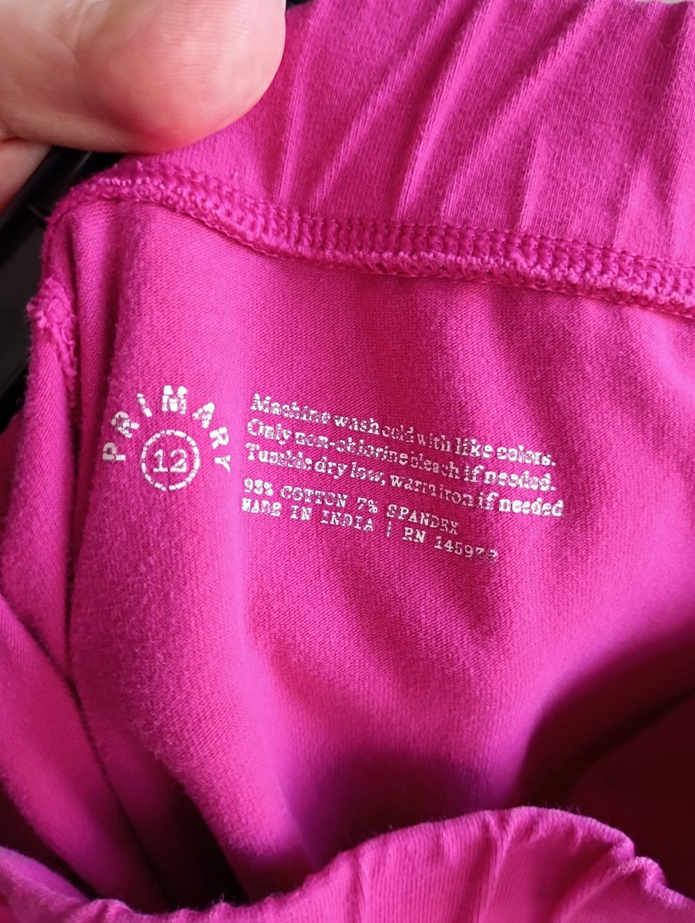 Primary 12 Raspberry Capri Leggings - Picture 6 of 6